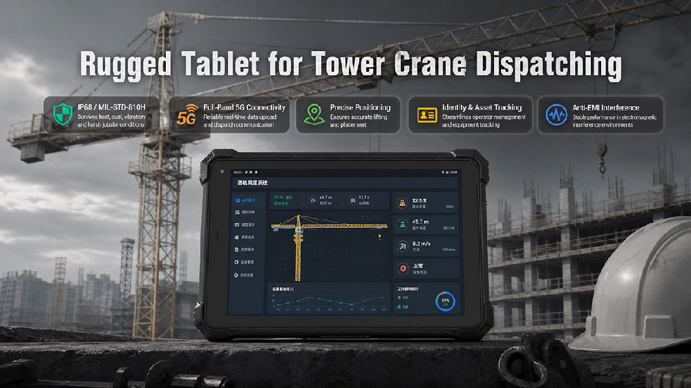 Rugged Tablet for Tower Crane Dispatching: A Reliable Backbone for Construction Sites