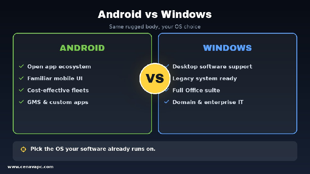 Android rugged tablet VS Windows ruggedized tablet