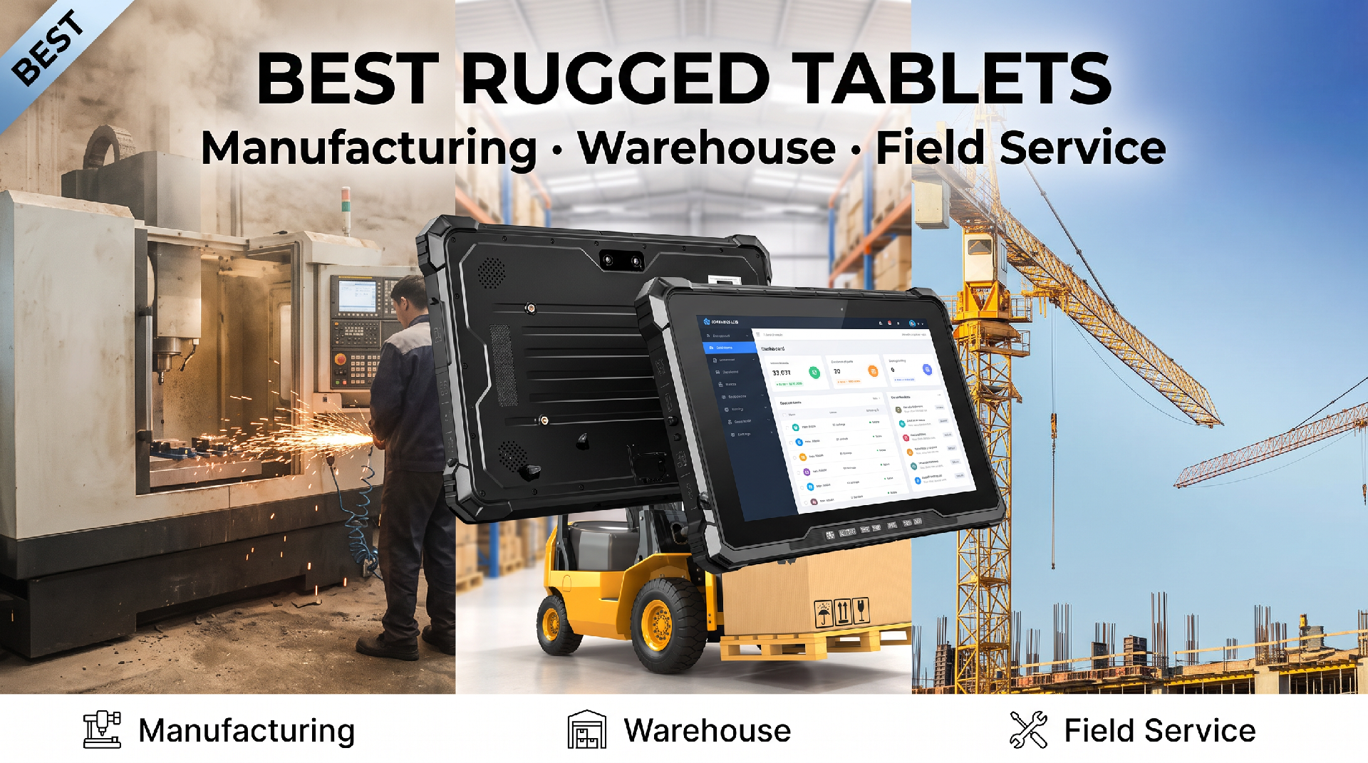 Best Rugged Tablets for Manufacturing, Warehouse & Field Service