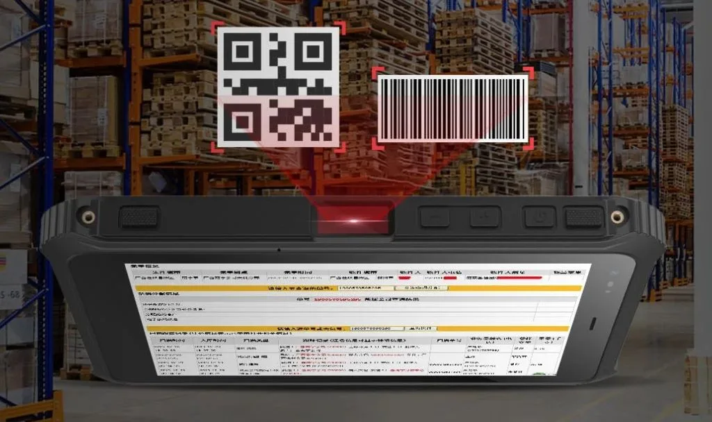 Rugged Tablet with Barcode Reader