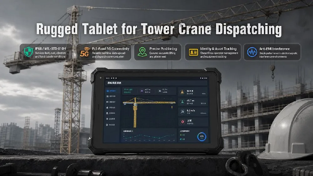 Rugged Tablet for Tower Crane Dispatching: A Reliable Backbone for Construction Sites