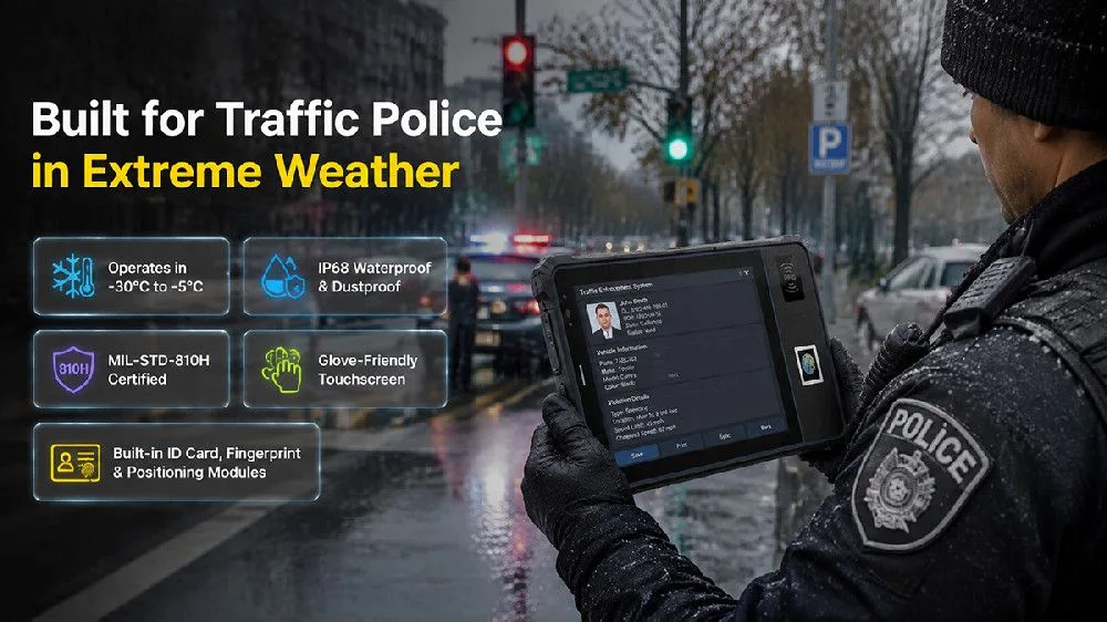 A80PT Rugged Tablet: Built for Traffic Police in Extreme Weather