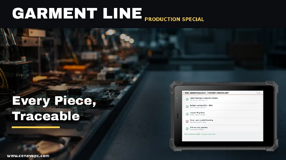 Rugged Tablets for Garment Production Line Traceability