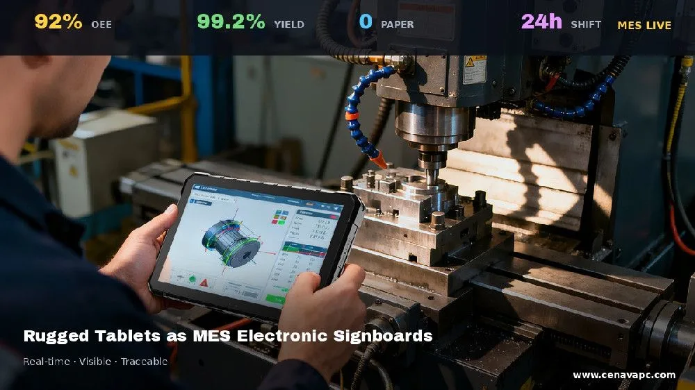 Rugged Tablets as MES Electronic Signboards