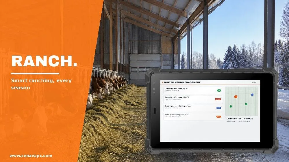 Rugged Tablets for Cattle Ranching: Barcode Tags & GPS Tracking