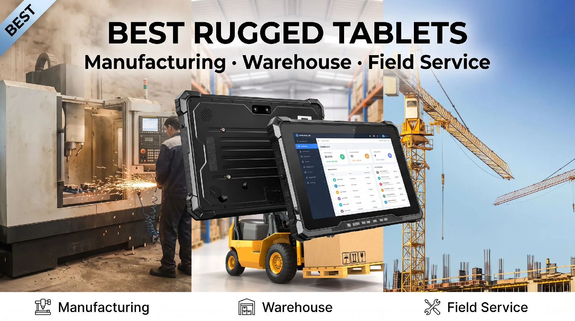 Best Rugged Tablets for Manufacturing, Warehouse & Field Service