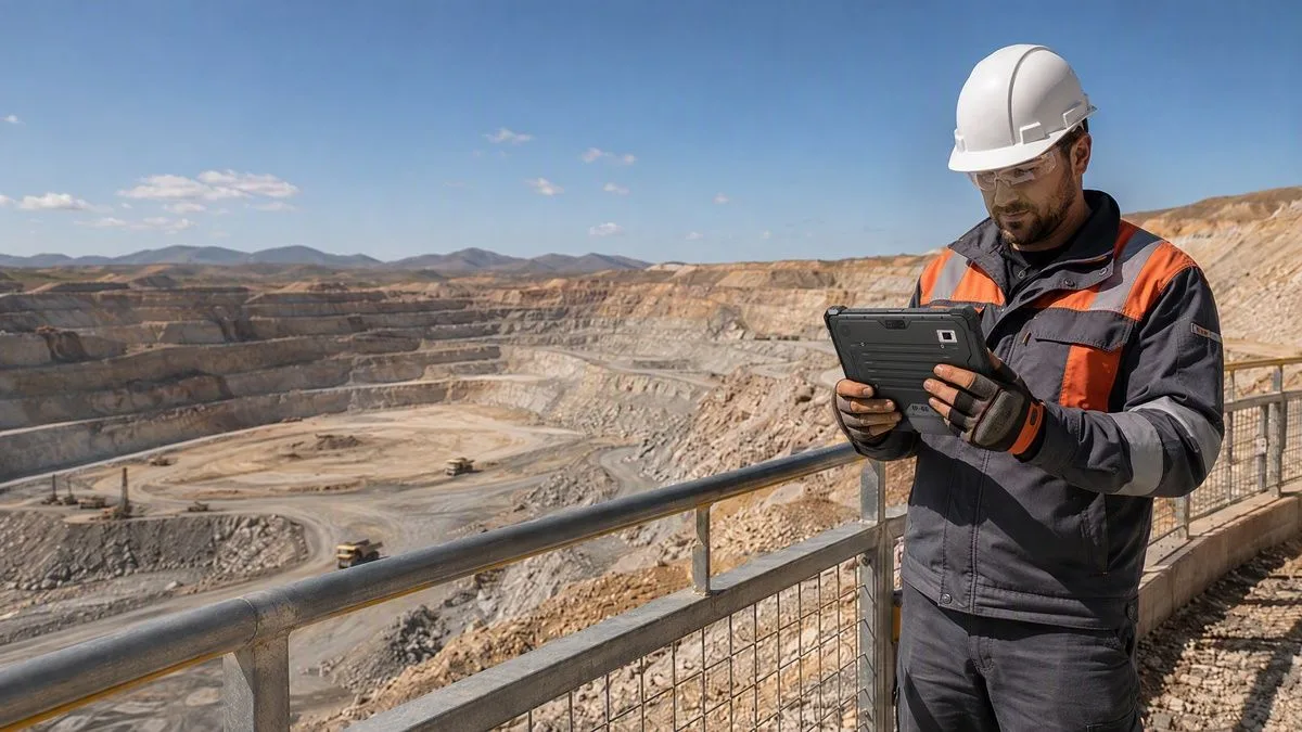 Open Pit Mining Tablets: Mounts, Sunlight and Offline Workflows